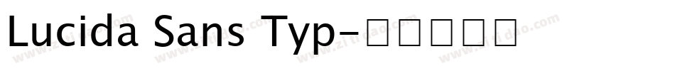 Lucida Sans Typ字体转换